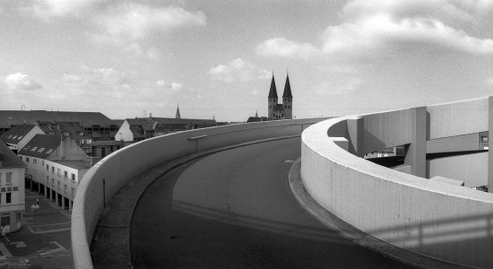 Uwe Brodmann, Parkhaus und St. Martini, 1988, Fine Art Print, © Uwe Brodmann