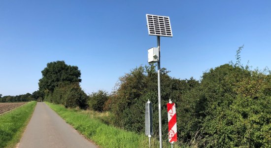 Radzählgeräte ermitteln die Zahl der Radfahrer auf dem Weser-Radweg, © Mittelweser-Touristik GmbH