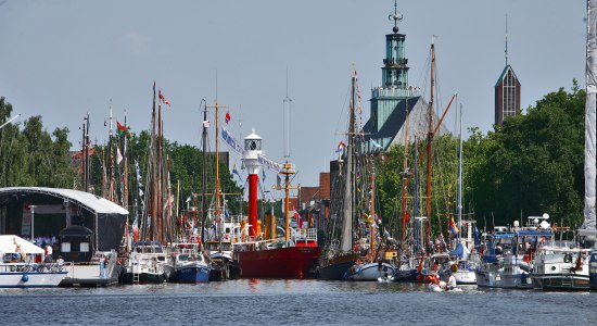 Delft mit Schiffen, © Tourist Information Emden