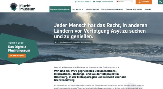 Die neue Website , © Förderverein Internationales Fluchtmuseum e. V.