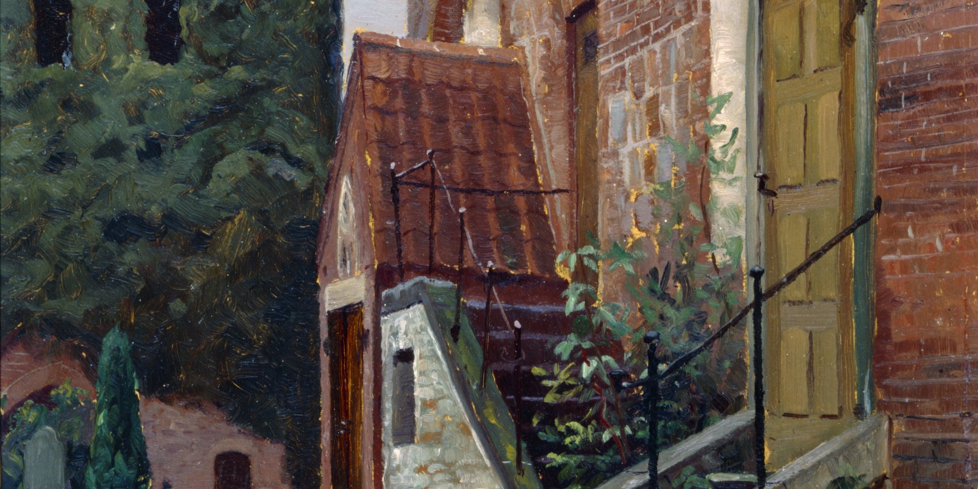 Wilhelm Morisse An der Rasteder Kirche , © Landesmuseum Kunst und Kultur Oldenburg