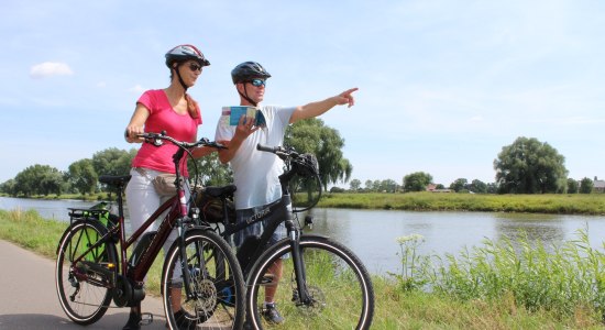 Radzählgeräte ermitteln die Zahl der Radfahrer auf dem Weser-Radweg., © Mittelweser-Touristik GmbH