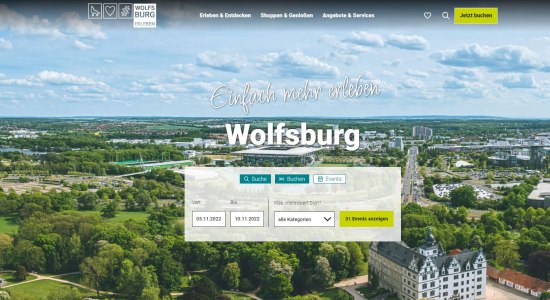 „Wolfsburg erleben“- Portal, © WMG Wolfsburg